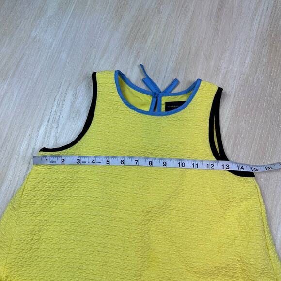 Victoria Beckham for Target Yellow Cloque Ruffle Sleeveless Dress Girls Medium - Picture 7 of 12